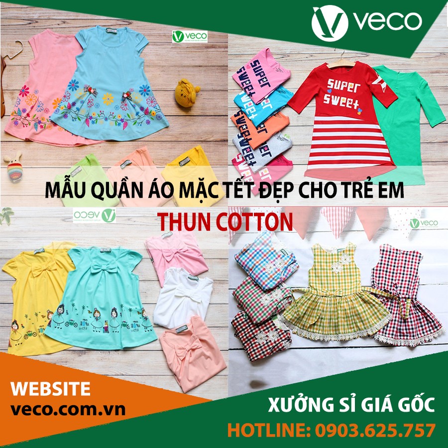 VECO-Địa chỉ lấy sỉ quần áo mặc Tết đẹp cho trẻ em